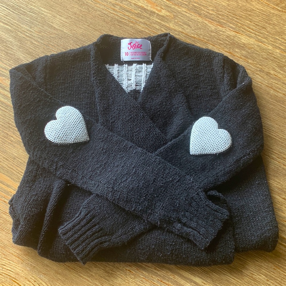 Justice Girls Cat Cardigan Black Girls (10)